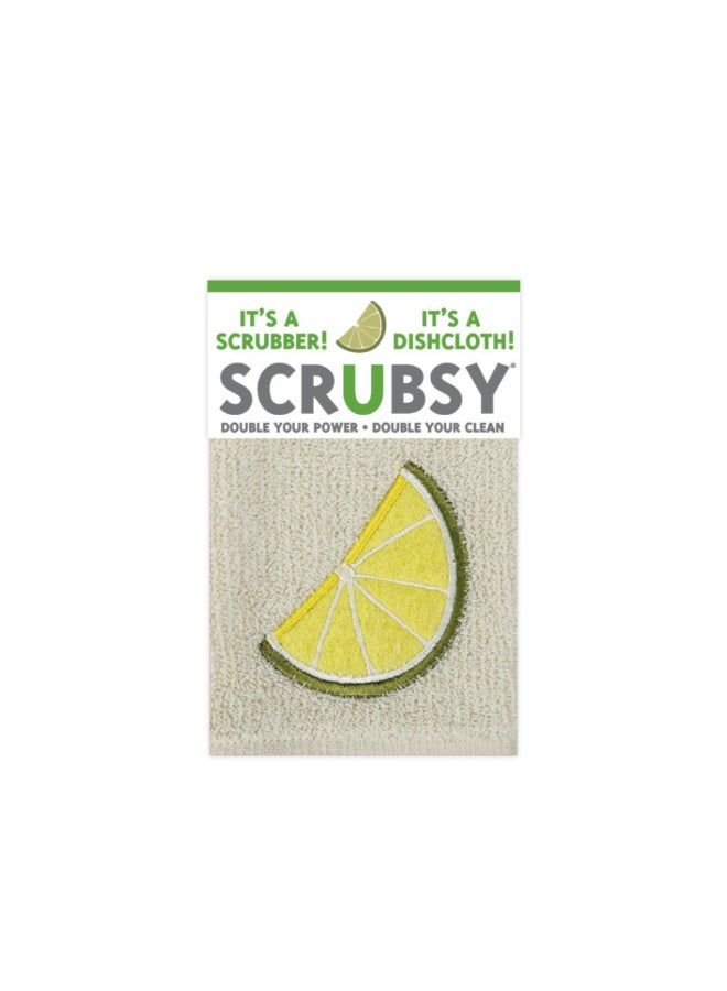 Lime Scrubsy Scrubber Dish Cloth Multicolour 12 x 12 Inch 5010-2583